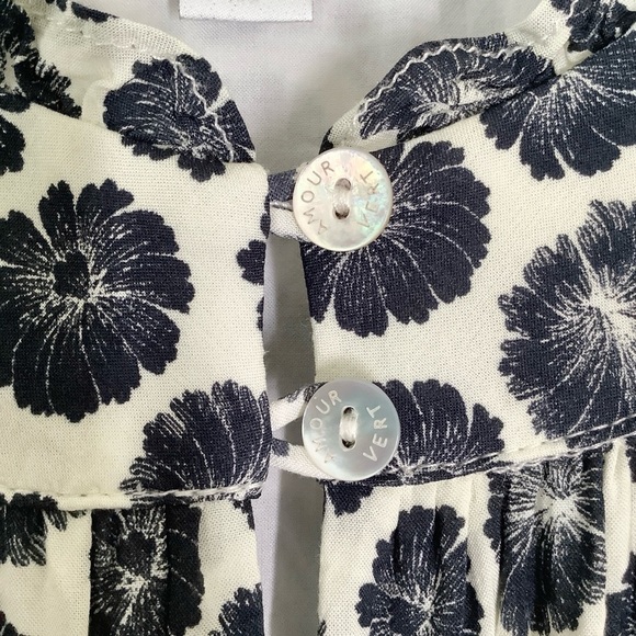 AMOUR VERT Tiered Sleeveless Dress Ruffle High Neck Pockets Vacation Wedding XS - Picture 6 of 13